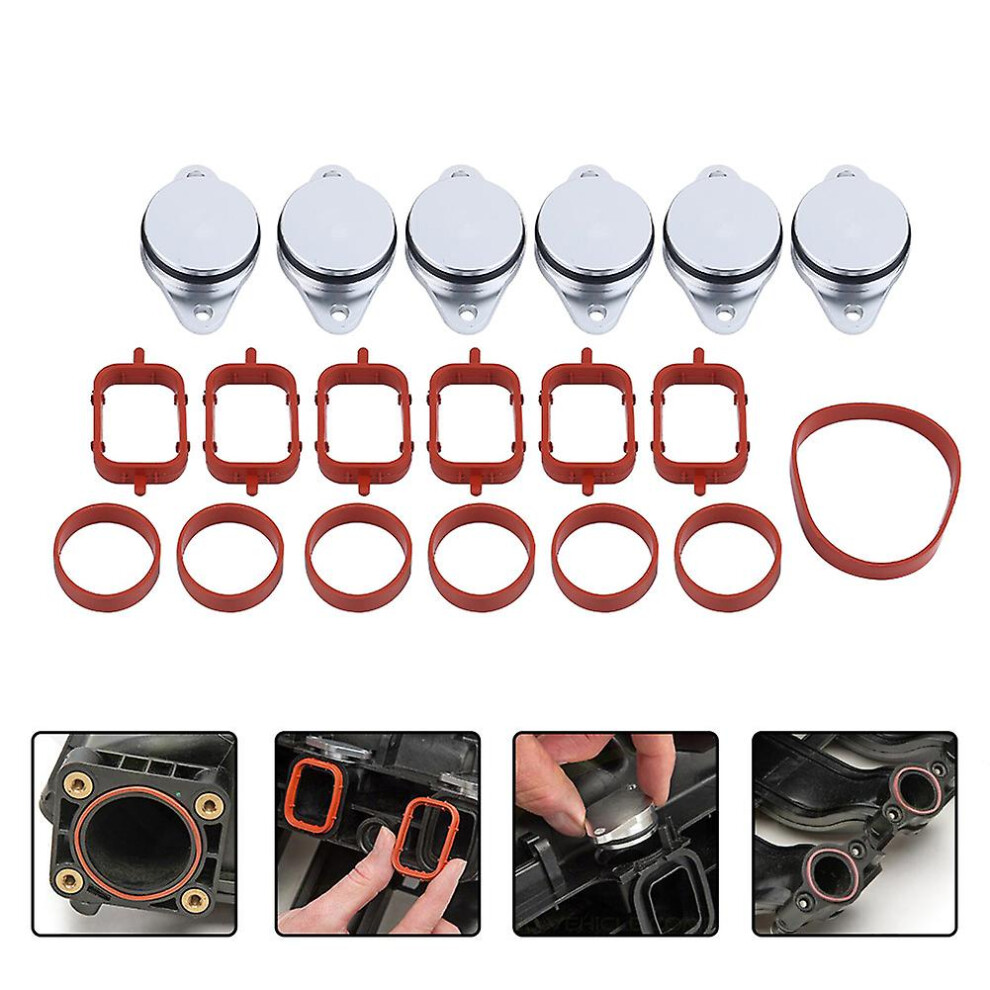 6X 33Mm Diesel Swirl Flap Blanks Bungs Intake Gaskets Kit For Bmw 320D 330D 520D 525D 530D 730D 8994439892027