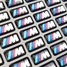 10x Domed Sticker For BMW M Sport Wheels and Steering Wheel