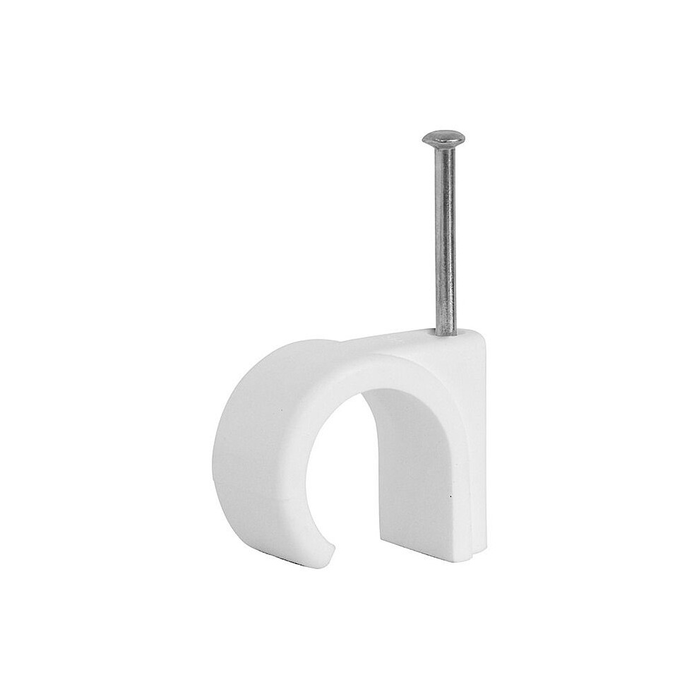 3.5mm ROUND Clips (100) WHITE, 12 BAGS PER CARD, PRICE IS PER CARD