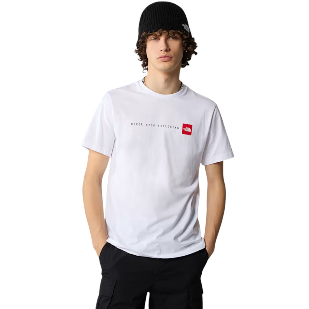 (White, Medium) The North Face Men's Never Stop Exploring T-Shirts