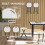 Outsunny Outsunny Folding Stool Set of 4, Decorative Garden Stool Set, White 6