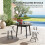 Outsunny Outsunny Folding Stool Set of 4, Decorative Garden Stool Set, White 3