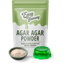 Easy Yummy Agar Agar Powder, Vegan Gelatin Powder, 100% Halal Vegan Gelatin Powder (250g)