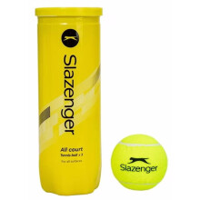 Slazenger Club All Court Tennis Balls 3 Ball Tubes - Yellow