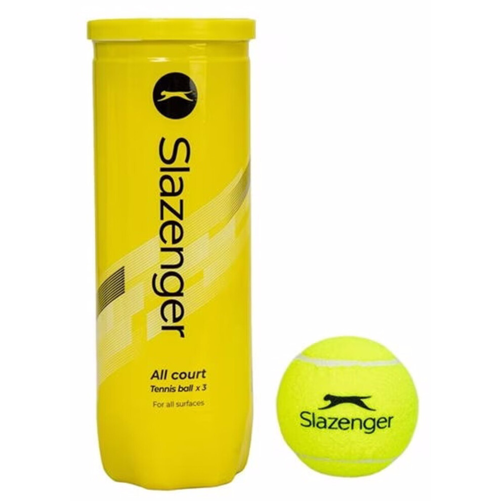 Slazenger Club All Court Tennis Balls 3 Ball Tubes - Yellow