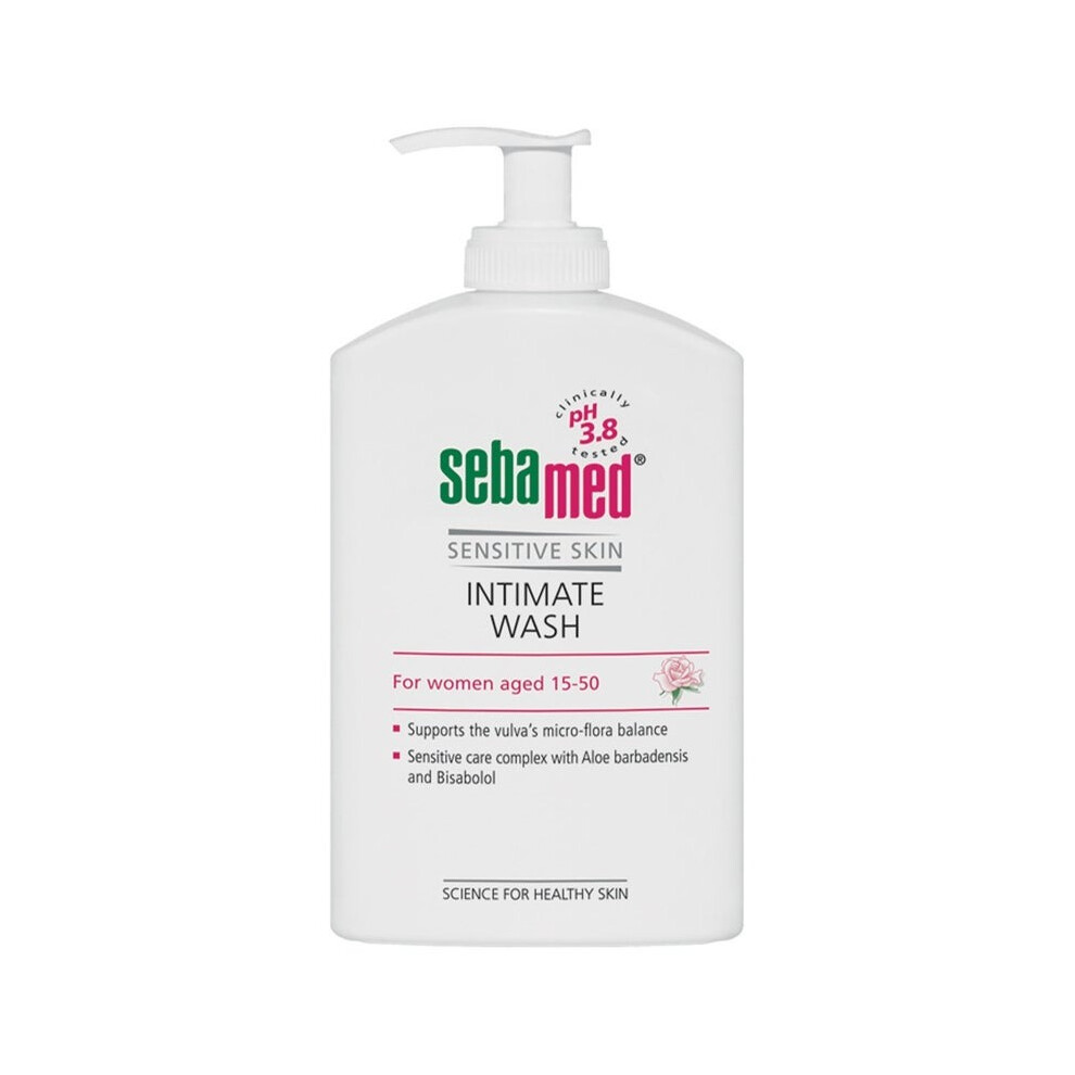 Sebamed Sensitive Skin Feminine Intimate Wash - pH 3.8 200ml | Gentle & Soothing | Hypoallergenic | Daily Hygiene | Dermatologically Tested