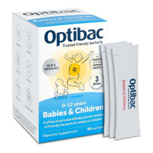 Optibac Probiotic Sachets For Babies & Children 0-12 Years - 30 Sachets | Digestive & Immune Support |Gut Health |Allergy-Free |Daily Supplement