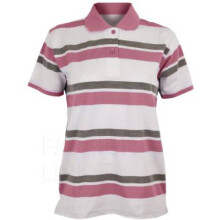 (Pink, 18-20) Women's Black Stripe Polo Jersey