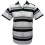 (Black, 18-20) Women's Black Stripe Polo Jersey 1
