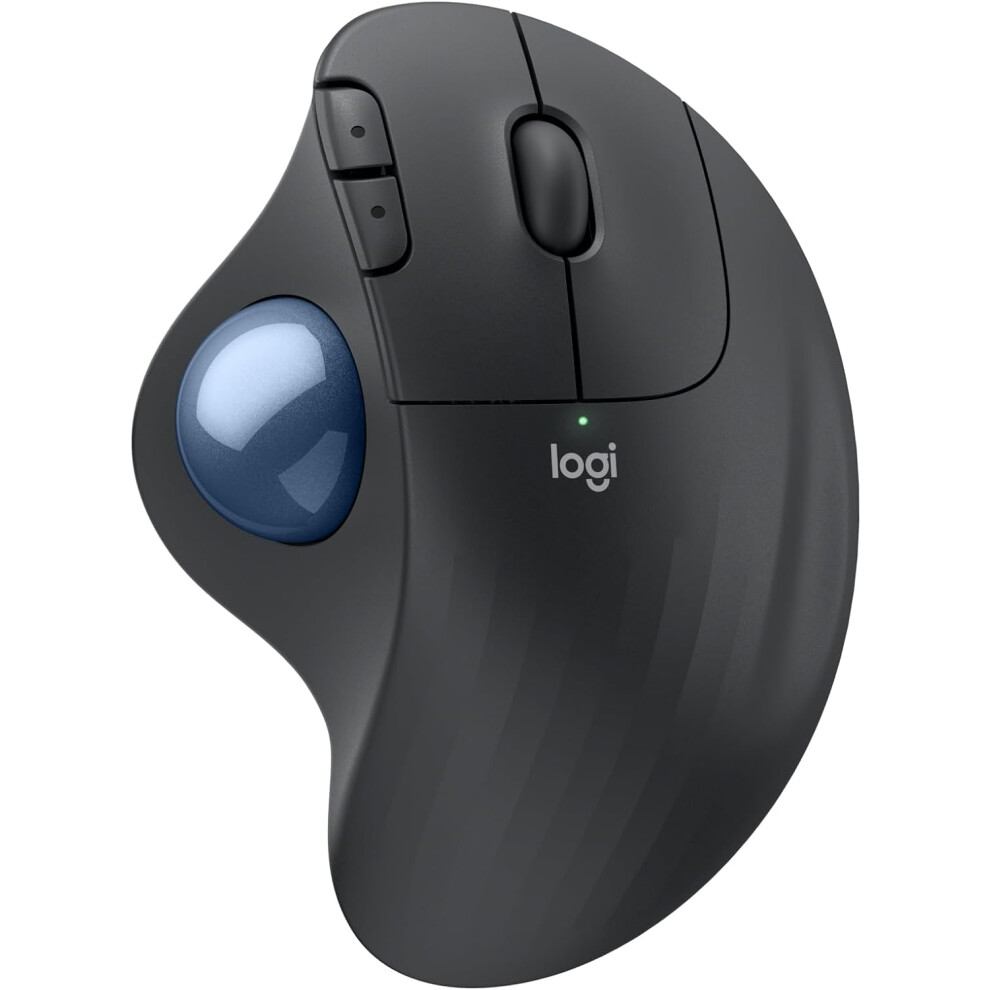 (Graphite, Ergo M575s) Wireless Trackball Mouse, Wireless Ergonomic Mouse With Bluetooth And Encrypted Dongle, Comfortable Thumb Control, Precise And 4069655830482
