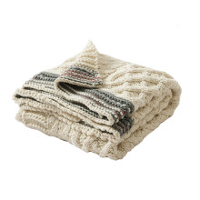 Twist Knitted Blankets, 51 x 63 Inch Warm and Soft Blankets, Acrylic Fibers Blankets for Bed Sofa Chair Travel Camping