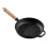 Living And Home (25cm Dia) Cast Iron Skillet with Removable Wooden Handle 4