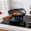 Living And Home (25cm Dia) Cast Iron Skillet with Removable Wooden Handle 3