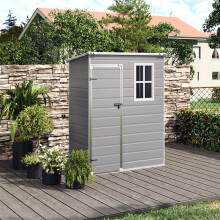 5X3FT Garden Plastic Storage Shed with Lockable Door