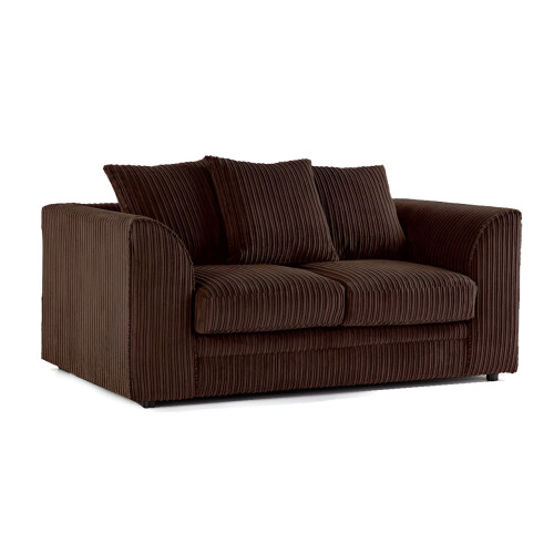 (2 Seater , Brown ) Jumbo Cord Scatter Back Sofas in Premium Fabric