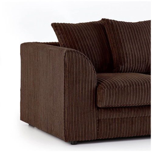 (3 Seater, Brown ) Jumbo Cord Scatter Back Sofas in Premium Fabric 2