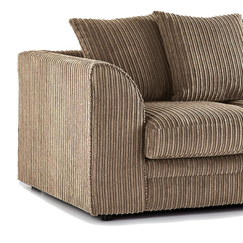 (3 Seater, Beige ) Jumbo Cord Scatter Back Sofas in Premium Fabric 2