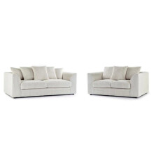 (3+2 Seater, Cream) Jumbo Cord Scatter Back Sofas in Premium Fabric