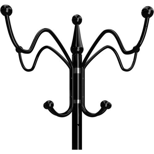 Coat Rack with Black Marble Base Umbrella Rack Hallway 14 Hooks 175cm 1