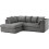 (Left Hand Corner , Grey ) Jumbo Cord Scatter Back Sofas in Premium Fabric 1