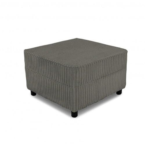 (Footstool, Grey ) Jumbo Cord Scatter Back Sofas in Premium Fabric