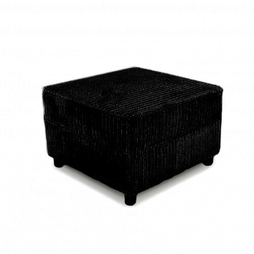 (Footstool, Black ) Jumbo Cord Scatter Back Sofas in Premium Fabric
