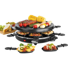 Giles & Posner EK4511G Electric Round Non-Stick Raclette Grill - Indoor Tabletop 6 Person Raclette