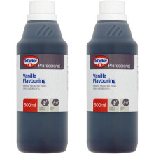 2 x 500ml Vanilla Essence Baking Flavour Concentrate Cakes Biscuits