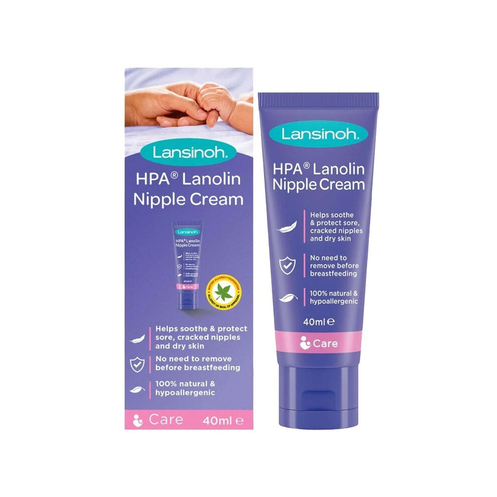 Cream Lansinoh 100% Hpa Lanolin Nipple 40Ml |Soothes Sore Nipples & Dry Cracked Skin |Safe For Breastfeeding |Hydrating & Healing |Sensitive Skin Care