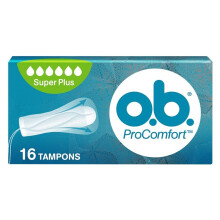 OB ProComfort Super Plus Tampons 16's | Leak Protection, Super Absorbency, Comfort & Security, Smooth Applicator, Feminine Hygiene
