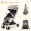 Casart Folding Baby Stroller Pushchair With Convertible Canopy Grey 3