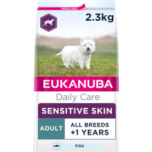 Eukanuba Sensitive Skin Hypoallergenic Complete Dry Dog Food for Adult Dogs with Fish 2.3 kg