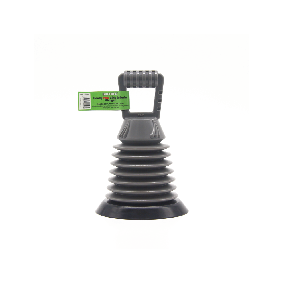 Buffalo Handy PRO Sink & Basin Plunger with Rubber Seal & D Handle, BF10204