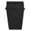 (Black) Plastic Rubbish Bin Swing Flip Top Dustbin 30L 3