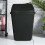 (Black) Plastic Rubbish Bin Swing Flip Top Dustbin 30L 8