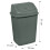 (Silver) Plastic Rubbish Bin Swing Flip Top Dustbin 30L 6