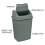 (Silver) Plastic Rubbish Bin Swing Flip Top Dustbin 30L 7