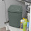 (Silver) Plastic Rubbish Bin Swing Flip Top Dustbin 30L 8