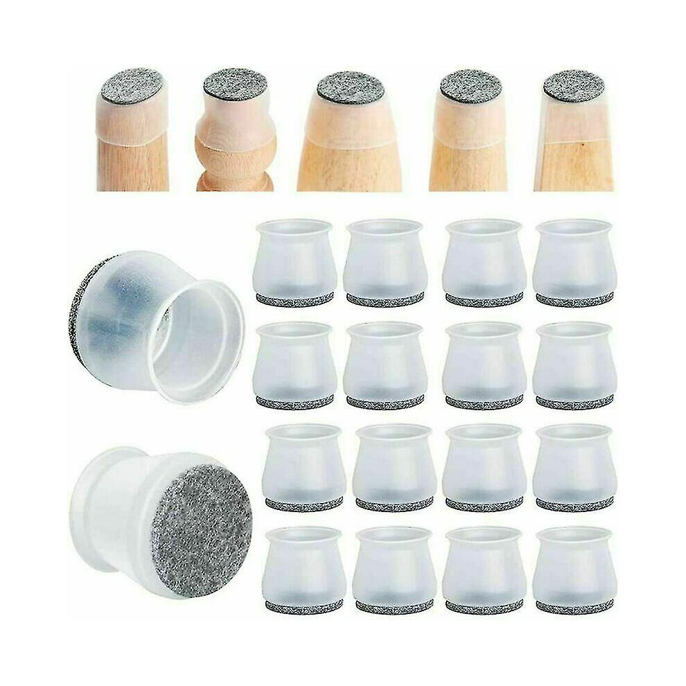 24Pcs Ruby Slider Chair Leg Protector For Hardwood Floors Fits All Shape Chair 8994439887580
