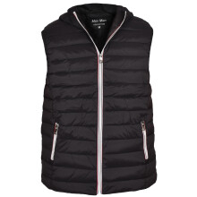 (Black, 3XL) Mens Padded Gilet BodyWarmer Vest Hooded Waistcoat