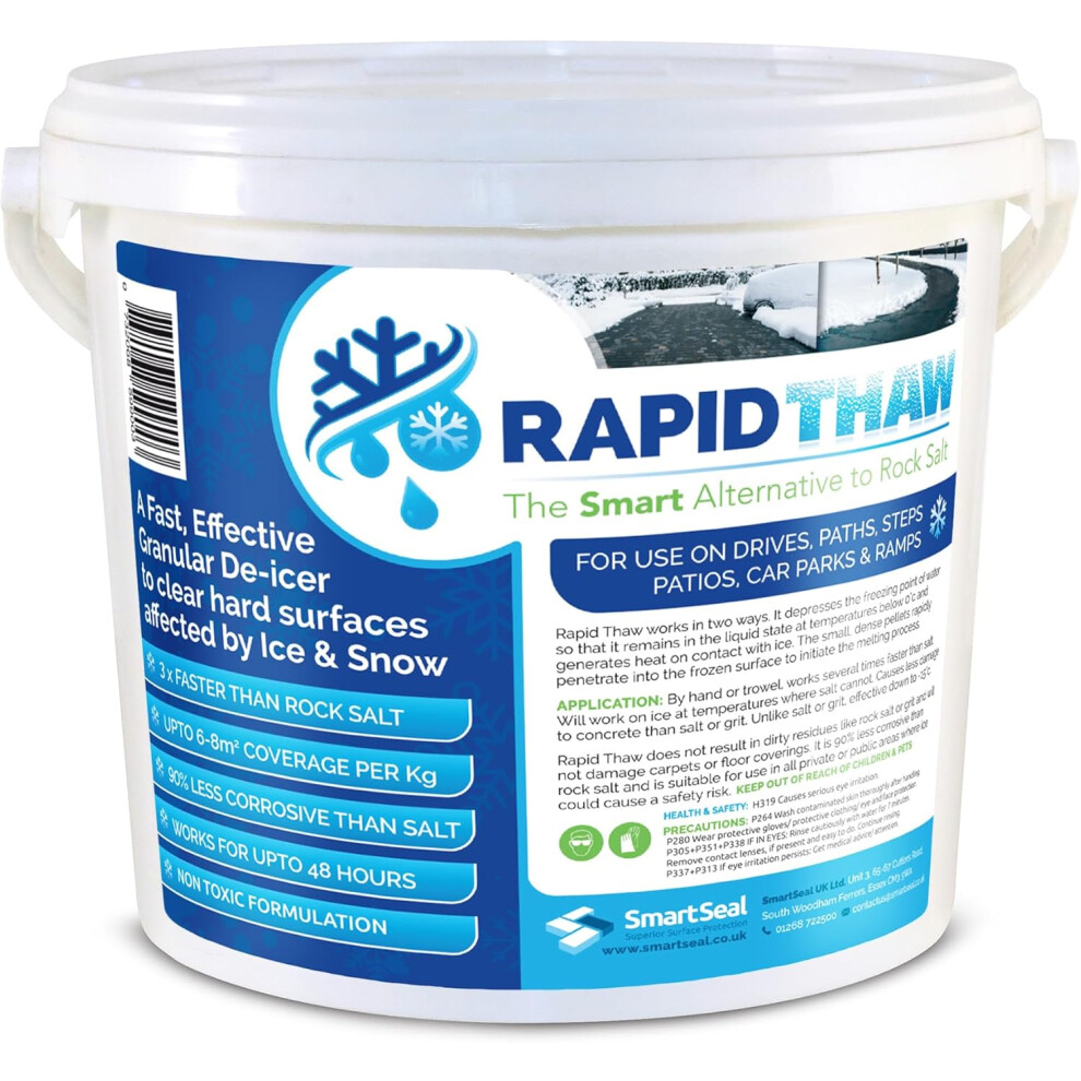 (20KG) De-Icer for Drives, Paths & Patios - Fast, Salt Free Ice Melter, Safer for Plants