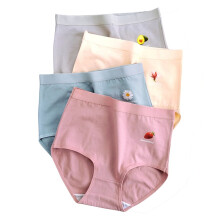 (6-pack, XXL) 6-pack Women's High-waist Cotton Tummy-control Butt-lifting Briefs