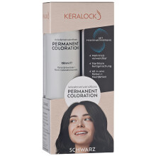 (Black) Keralock Permanent Hair Colour- No Premix, Easy Application 150ml
