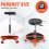 Costway 150 KG Capacity Pneumatic Rolling Mechanic Stool w/Tool Tray-Red 7