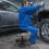 Costway 150 KG Capacity Pneumatic Rolling Mechanic Stool w/Tool Tray-Black 3