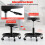 Costway 150 KG Capacity Pneumatic Rolling Mechanic Stool w/Tool Tray-Black 6