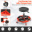 Costway 150 KG Capacity Pneumatic Rolling Mechanic Stool w/Tool Tray-Red 2