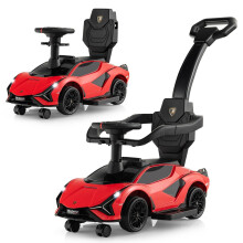 3 in 1 Kids Ride on Push Car Licensed Lamborghini Push Along Car with Handle