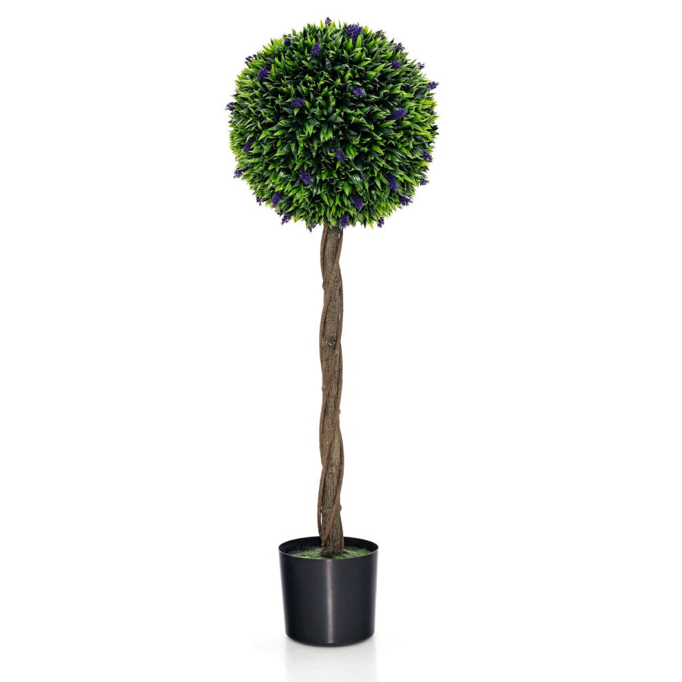 Artificial Boxwood Topiary Tree Fake Greenery Plant Topiary Ball Tree