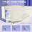 Costway Kids Study Desk Height Adjustable Children Writing Table-Grey 7